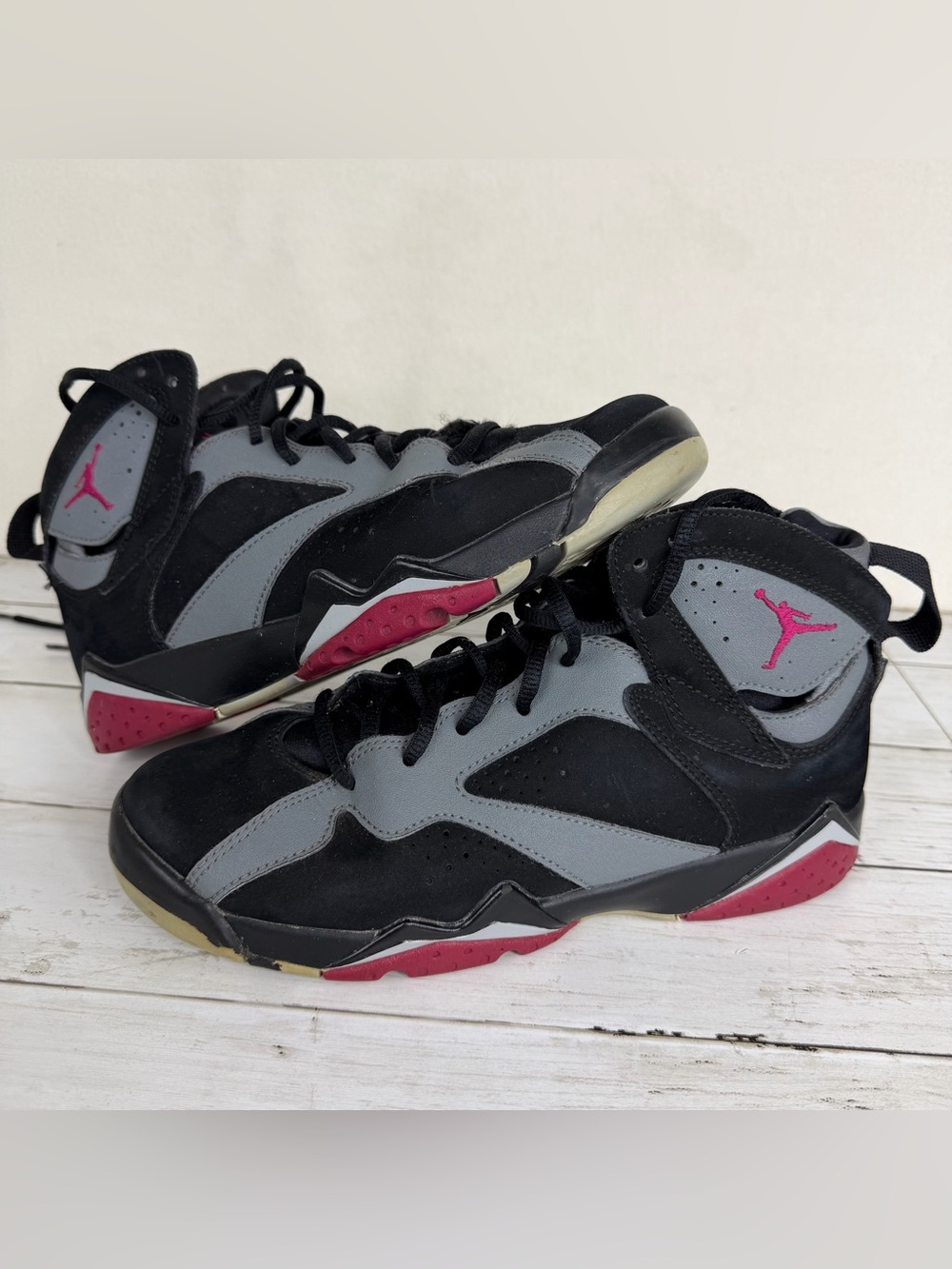 Nike Air Jordan 7 VII Retro GG Sport Fuchsia Black Size 6.5Y 442960-008